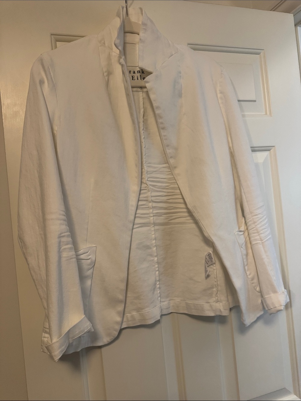 Frank & Eileen White Open-Front Blazer/Jacket